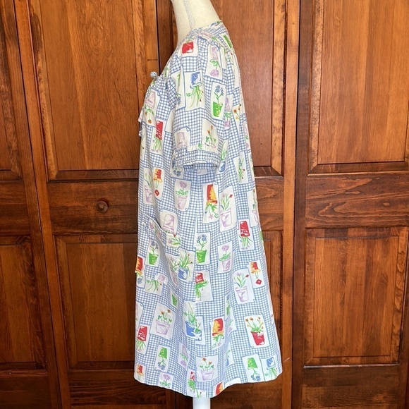 Classic Elements Snap Shortsleeved Long Line Cotton/Polyester Lightweight Robe M - Picture 2 of 8